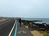 Rocks line the route at Hallim in Jeju on April 3. [JIM BULLEY]
