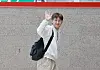 Lee Kang-in of the Korean national football team waves upon arriving at Zions Bank Training Center in Utah on June 1. [NEWS1]