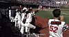 A screenshot of YouTube video scene in which baseball fans believe the placement of a caption over the back of a player's jersey was intended to mock late President Roh Moo-hyun [SCREEN CAPTURE]