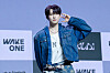 Alpha Drive One’s Geonwoo poses for photos during a showcase for the release of the group’s first EP, ″Euphoria,″ at the Blue Square in central Seoul on Jan. 12. [DANIELA GONZALEZ PEREZ]