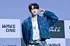 Alpha Drive One’s Geonwoo poses for photos during a showcase for the release of the group’s first EP, ″Euphoria,″ at the Blue Square in central Seoul on Jan. 12. [DANIELA GONZALEZ PEREZ]