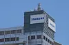 The logos of Samsung Electronics are seen on the top of a building at the company's headquarters in Suwon, Gyeonggi, on May 22. [AP PHOTO/YONHAP]
