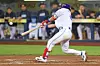 Samsung Lions' player Park Seung-kyu hits a game-tying three-run home run in the bottom of the eighth inning against the NC Dinos in Samsung Lions Park in Daegu on June 2. [SAMSUNG LIONS]