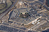 The Pentagon as seen from Air Force One as it flies over Washington on March 2, 2022 [AP/YONHAP]