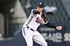 Doosan Bears pitcher Wes Benjamin throws eight scoreless innings against the NC Dinos at Jamsil Baseball Stadium in Songpa District, southern Seoul, on May 21. [DOOSAN BEARS]