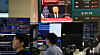 Traders work on the floor at Hana Bank's trading room in Jung District, central Seoul, on March 10. [YONHAP]