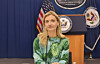 Under Secretary of State for Public Diplomacy Sarah Rogers attends a press conference at the Foreign Press Center in Washington on April 7. [YONHAP]