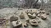Stone carins built on a large rock [WOO JI-WON]