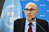 United Nations High Commissioner for Human Rights Volker Turk speaks during a press conference at the Seoul Global Center in Jongno District, central Seoul, on May 13. [YONHAP]