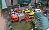 Fire authorities search for explosives at Daein High School in Seo District, Incheon, on Oct. 13, 2025. [YONHAP]
