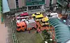 Fire authorities search for explosives at Daein High School in Seo District, Incheon, on Oct. 13, 2025. [YONHAP]