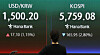 A screen in Hana Bank's trading room in central Seoul shows the Kospi opening on March 19. [NEWS1]