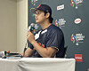 Shohei Ohtani of Japan speaks at a press conference at Tokyo Dome in Tokyo ahead of the World Baseball Classic on March 4. [YONHAP]