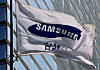 Samsung Electronics flag at the company’s Seocho office in southern Seoul [YONHAP]