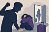 An AI-generated image of a female being abused by a male [CHATGPT]