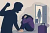 An AI-generated image of a female being abused by a male [CHATGPT]