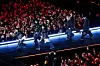 BTS performs onstage during its comeback show, 'BTS The Comeback Live: Arirang,' at Gwanghwamun Square in Jongno District, central Seoul, on March 21. [AP/YONHAP]