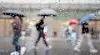 People carry umbrellas near Seoul City Hall in Jung District, central Seoul, on May 20. [NEWS1]