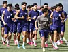 The Korean national team trains for the 2026 World Cup at a training camp near Salt Lake City on May 28. [YONHAP]