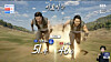 Avatars of Seoul mayoral candidates Chong Won-o of the Democratic Party, left, and incumbent Oh Se-hoon of the People Power Party sprint like video game characters in an SBS exit poll graphic on June 3. [SBS]