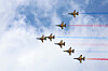 The Air Force's Black Eagles aerobatic team performs at the Combined Joint Live-Fire Exercise held at Seungjin Fire Training Field in Pocheon, Gyeonggi, on May 28. [JOINT PRESS CORPS]
