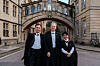 From left: Jieun Kiaer, James Lewis and Chi Young-hae of Oxford University's Korean studies program pose for a photograph after the university's approval of the establishment of the Oxford Centre for Korean Studies in March, in this photo provided by the university on April 25. [YONHAP]