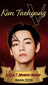 BTS's V voted K-pop artist with best overall performance in March