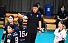 Coach Kim Young-rae, center, serves as acting head coach in the absence of Kim Jong-min. [KOREA VOLLEYBALL FEDERATION]