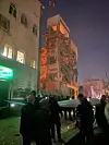 A building in Tehran, Iran is seen after a bombing on March 1. [SCREEN CAPTURE]