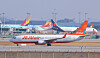 A Jeju Air aircraft takes off from a runway at Incheon International Airport. [YONHAP]