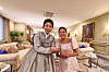 Korean first lady Kim Hea Kyung, left, meets with Philippine first lady Liza Araneta Marcos during a state visit to Manila on March 3. [JOINT PRESS CORPS]