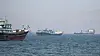 Ships and boats in the Strait of Hormuz near Musandam, Oman, on April 29 [REUTERS/YONHAP]