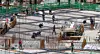 Construction workers work at a new apartment building site in Seoul on April 30, 2025, one day ahead of Labor Day. According to the Ministry of Employment and Labor, the number of workplace deaths under investigation in 2025 reached 605, up 16 from 2024. [NEWS1]