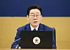 President Lee Jae Myung speaks during a Cabinet meeting at the government office in Sejong on March 17. [YONHAP]
