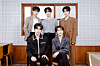 Boy band ZeroBaseOne poses for photos during a group interview ahead of the release of its sixth EP, ″Ascend-,″ held in Gangnam District, southern Seoul, on May 15. [WAKEONE]