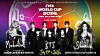 A promotional poster featuring Madonna, BTS and Shakira, who will co-headline the upcoming first-ever halftime show at the 2026 FIFA World Cup final at the MetLife Staidum in East Rutherford, New Jersey, on July 19. [BIGHIT MUSIC]