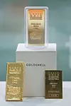 Gold bars are displayed at the Korea Gold Exchange in central Seoul on March 24. Gold prices in Korea tumbled nearly 8 percent as the Iran war continued to intensify. Gold closed at 208,530 won per gram ($4,540 per ounce) on March 23, marking a 7.87 percent drop from the previous session. [YONHAP]