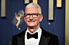 Apple CEO Tim Cook arrives at the 77th Primetime Emmy Awards, which took place at the Peacock Theater in Los Angeles, on Sept. 14, 2025. [AP/YONHAP]