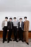 Boy band ZeroBaseOne poses for photos during a group interview ahead of the release of its sixth EP, ″Ascend-,″ held in Gangnam District, southern Seoul, on May 15. [WAKEONE]