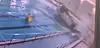 Security footage shows a car falling into an indoor swimming pool at Hanam Sports Center in Miryang, South Gyeongsang, on May 16 after crashing through a glass wall. [SCREEN CAPTURE]