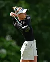 Nelly Korda of the United States tees off on the seventh hole during the third round of the Kroger Queen City Championship at Maketewah Country Club in Cincinnati on May 16. [GETTY IMAGES]