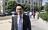 Vice Foreign Minister for Strategy and Intelligence Jeong Yeon-doo speaks to the press as he arrives at the State Department in Washington on April 24. [YONHAP]