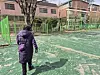 A resident walks on the grounds of Seoul Hwayang Elementary School, which closed in 2023, in Gwangjin District, eastern Seoul. [JOONGANG ILBO]