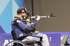 Korean shooter Park Jin-ho competes in the men’s 50-meter rifle 3 positions SH1 final at the 2024 Summer Paralympic Games in Paris on Sept. 3, 2024. [NEWS1]
