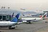 Passenger airplanes are seen before departure at Incheon International Airport on March 30. [NEWS1]