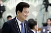 Unification Minister Chung Dong-young enters a Cabinet meeting and emergency economic review session chaired by President Lee Jae Myung at the presidential office in Seoul on May 6. [YONHAP]