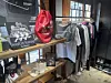 The running hub at the New Balance Bukchon store, in Jongno District, Seoul, feature racks of running gear available to rent, on March 17. [ALICIA CARR]