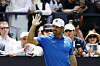 Golf player Bryson DeChambeau waves to the crowd at the LIV Golf tournament at Asiad Country Club, Busan, on May 28. [REUTERS/YONHAP]