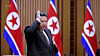 North Korean leader Kim Jong-un attends the 15th Supreme People's Assembly's first session on March 22, in this photo from the Korean Central Television the following day. [YONHAP]
