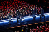 BTS performs at Gwanghwamun Square in central Seoul on March 21. [AP/YONHAP]